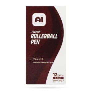 A1 RB01 Rollerball Pen 0.5mm Wine Red