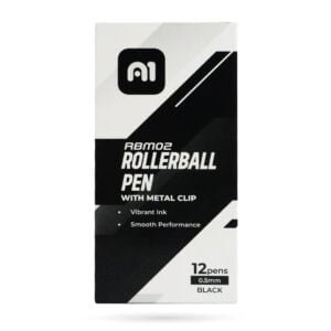 A1 RBM02 Rollerball Pen with Metal Clip 0.5mm Black