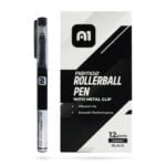 A1 RBM02 Rollerball Pen with Metal Clip 0.5mm Black