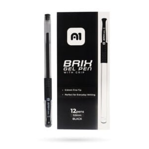 A1 Brix Gel Pen with Grip 0.5mm Black
