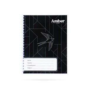 AMBER NOTES Soft Ring Notebook 20cm x 15cm Black