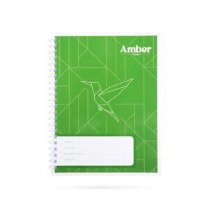 AMBER NOTES Soft Ring Notebook 20cm x 15cm Green