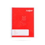 AMBER NOTES Soft Ring Notebook 20cm x 15cm Red