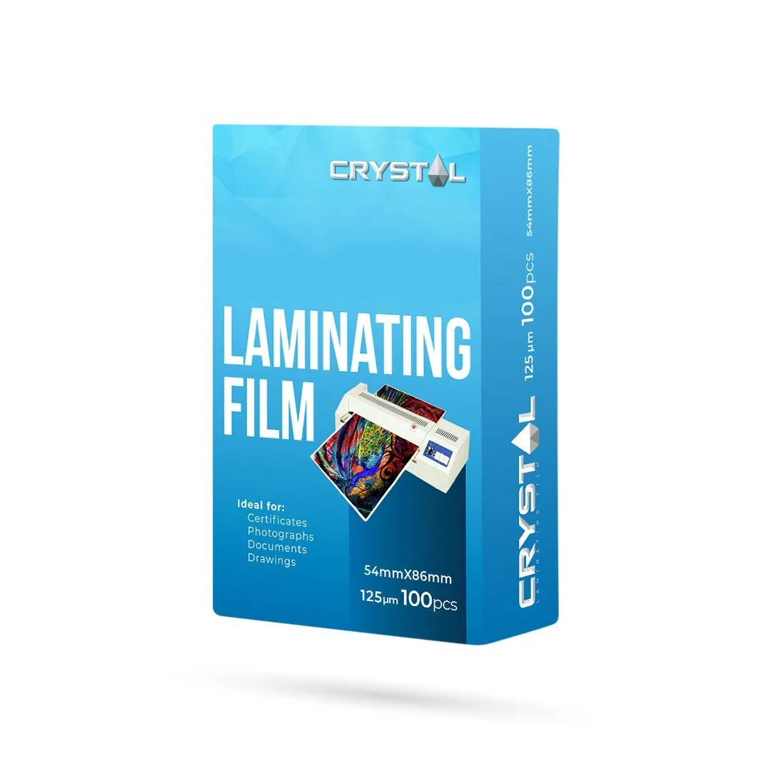 CRYSTAL Laminating Film Pre-cut 125mic 100s 54mm x 86mm