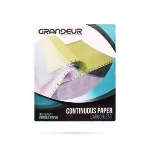 GRANDEUR 4ply Computer Paper Carbonless Continuous Forms 9-1/2in x 11in 55gsm/50gsm/50gsm/55gsm White/Blue/Yellow/Pink 900s