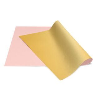 BLOSSOM Floral Wrapper Metallic Gold Pearl BMG 58cm x 58cm Pink