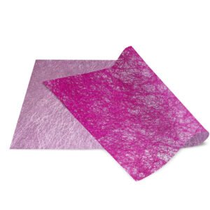 BLOSSOM Floral Wrapper Non-Woven Long Fiber Metallic One Side BNW 50cm x 70cm Pink