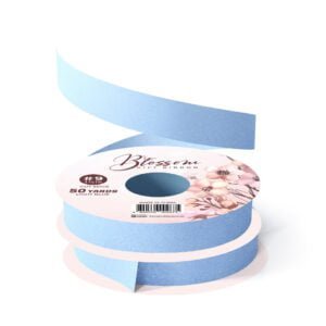 BLOSSOM Gift Ribbon Satin Cut Edge #5 7/8in 50yard Light Blue