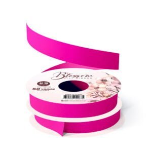 BLOSSOM Gift Ribbon Satin Cut Edge #5 7/8in 50yard Fuchsia