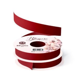 BLOSSOM Gift Ribbon Satin Cut Edge #5 7/8in 50yard Red