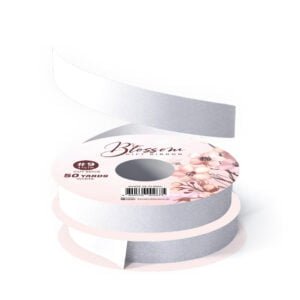 BLOSSOM Gift Ribbon Satin Cut Edge #5 7/8in 50yard White