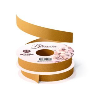 BLOSSOM Gift Ribbon Satin Cut Edge #5 7/8in 50yard Gold