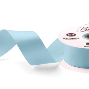 BLOSSOM Gift Ribbon Double Edge 1in 50yard Light Blue