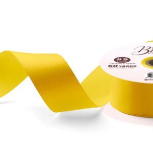 BLOSSOM Gift Ribbon Double Edge 1in 50yard Gold Yellow