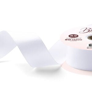 BLOSSOM Gift Ribbon Double Edge 1in 50yard White