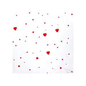 BLOSSOM Cellophane Wrapper 70cm x 40m Red Hearts